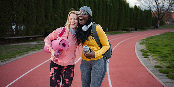 Women supporting each other through their wellness journey