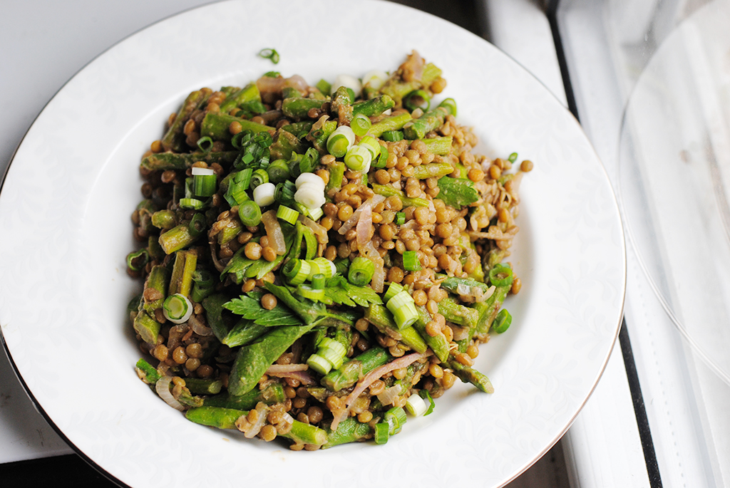 Asparagus and Pea Shoot Salad