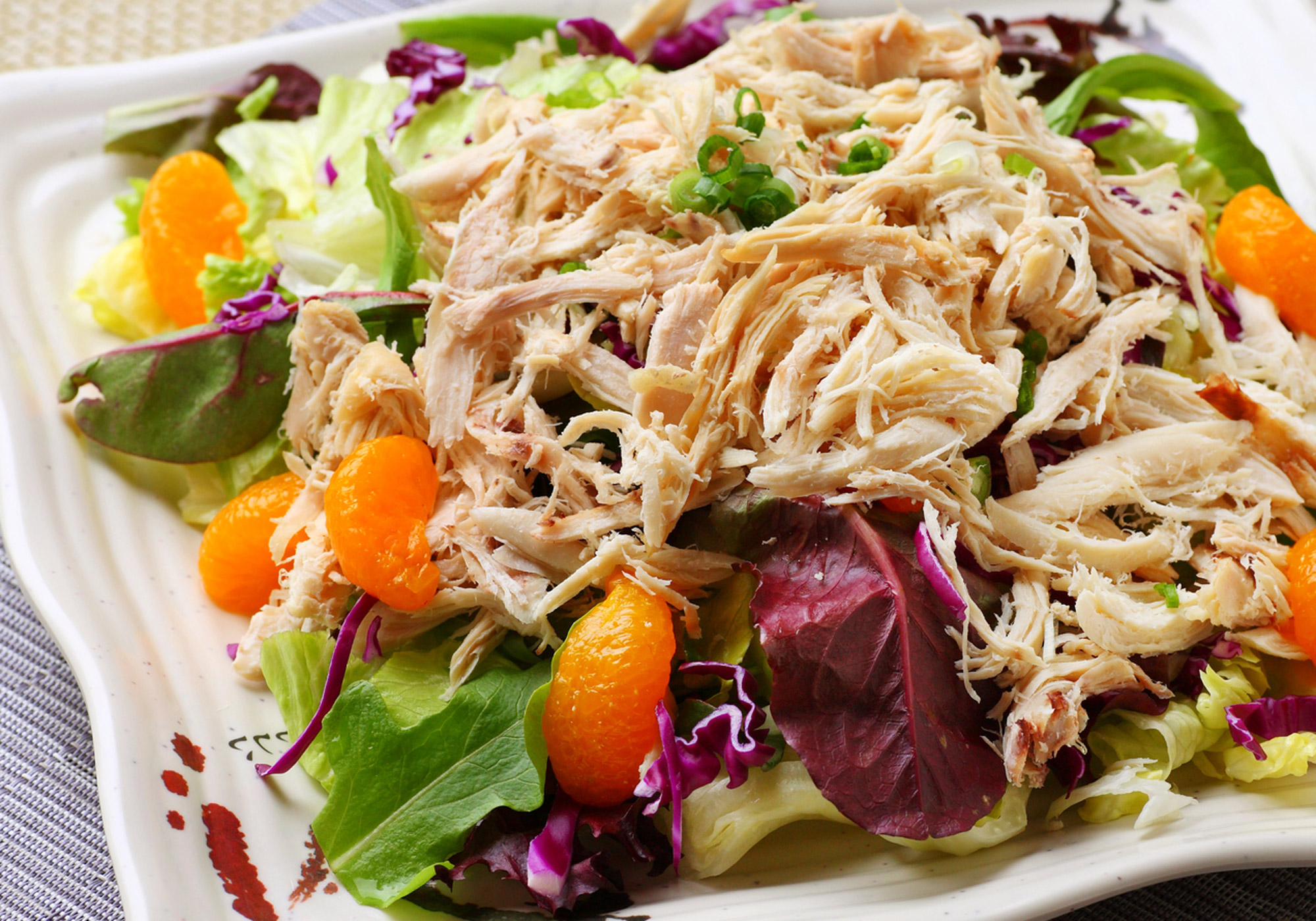 Asian Chicken Salad with Sweet and Spicy Wasabi Dressing