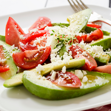 Tomato, Avocado & Goat Cheese Plate