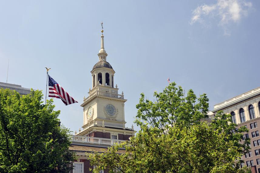 Independence Hall in summer