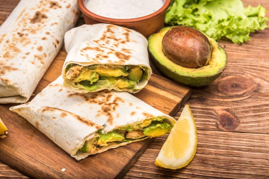 Turkey and avocado wrap