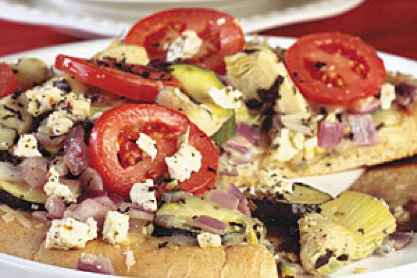 Mediterranean Pizza with Whole Wheat Crust