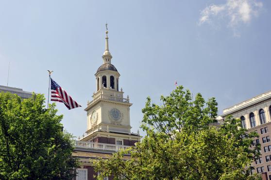 Independence Hall in summer