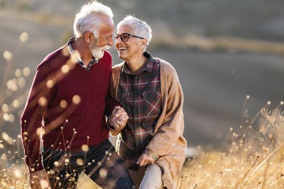 older couple walking