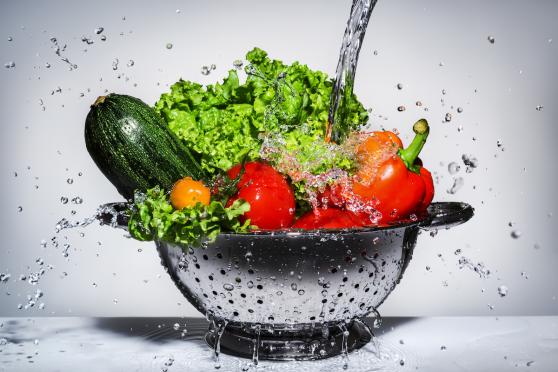 washing fruits and vegetables