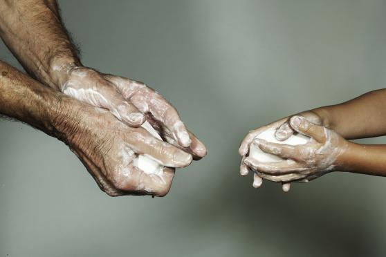 Washing hands