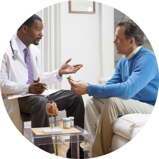 doctor discussing treatment options with patient