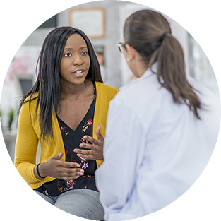 patient meeting with doctor